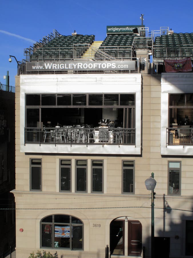 Wrigley Field Rooftop Seats Editorial Photography Image of street