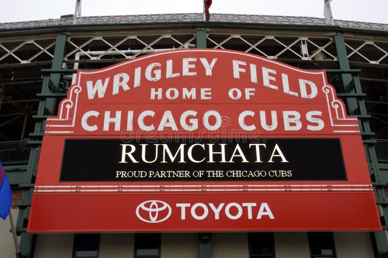 Wrigley Field Stadium Sign, Home of The Chicago Cubs. Chicago, IL, USA. September 21, 2016.