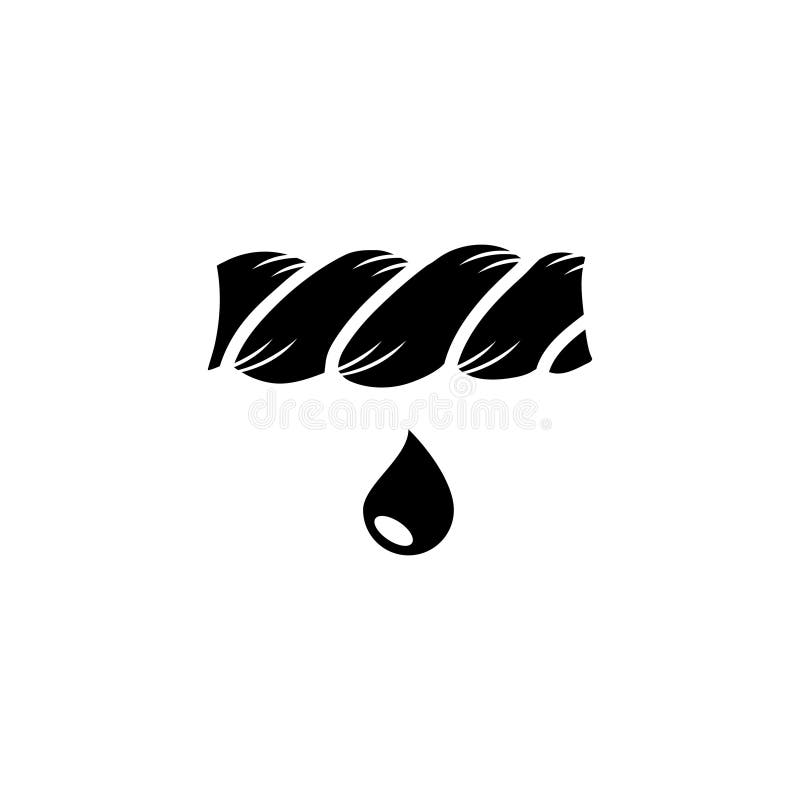 Wring Out Laundry, Squeeze Cloth, Squeezing. Flat Vector Icon illustration. Simple black symbol on white background. Wring Out