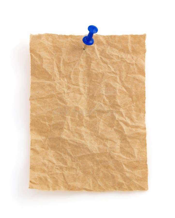 Download Wrinkled Note Paper On White Stock Photo - Image of back, frame: 39503738