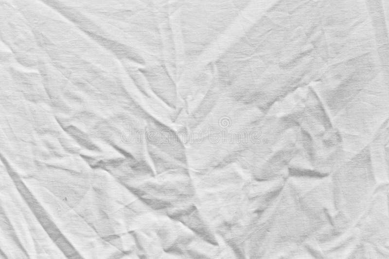 Pattern texture crumpled white fabric background Stock Photo
