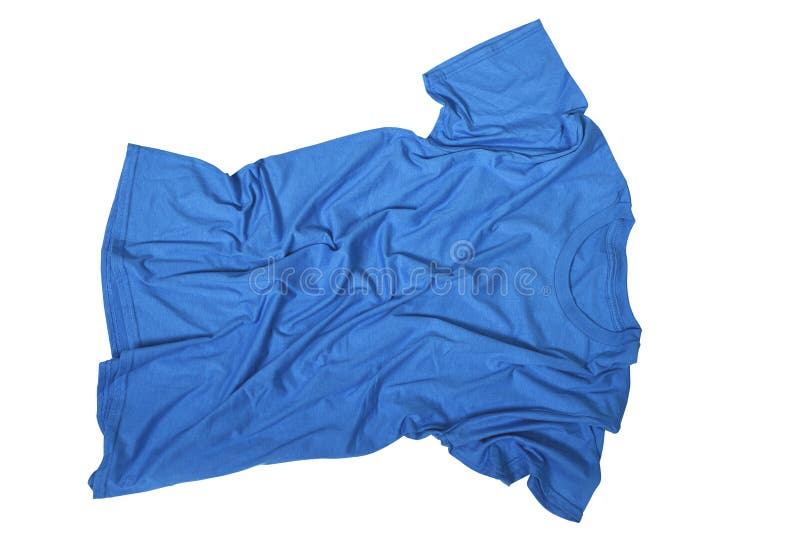 Wrinkles on Untidy Blue Shirt Stock Image - Image of attire, cotton ...