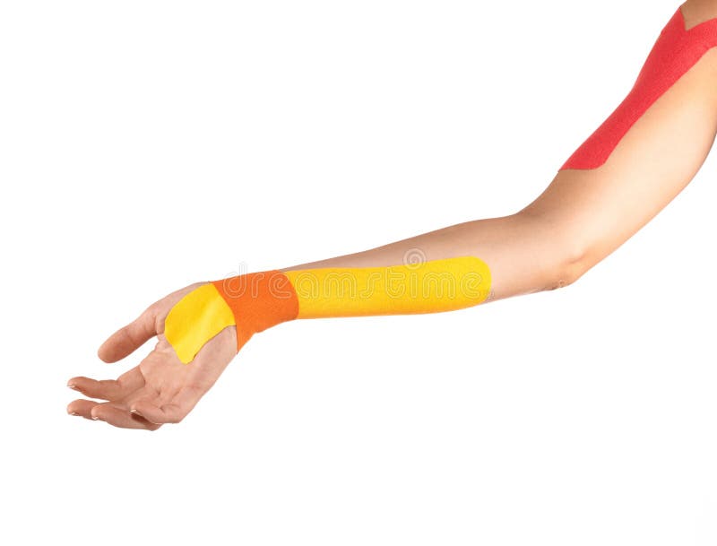 Wrist Treated with Tape Therapy Stock Photo Image of athlete, doctor