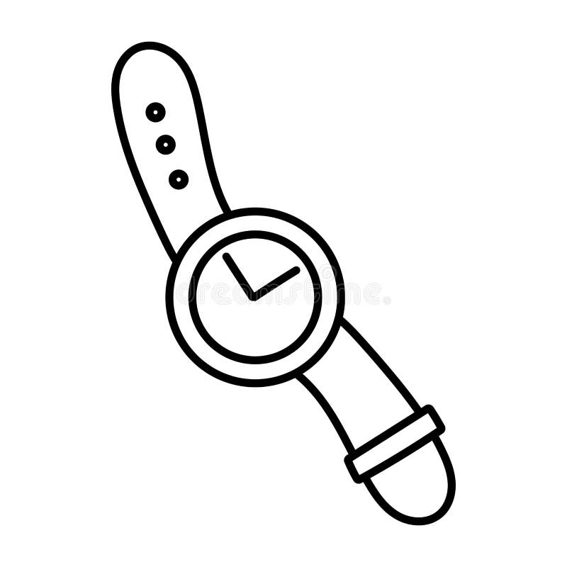 Watch Wrist Line Drawing Stock Illustrations 492 Watch Wrist Line