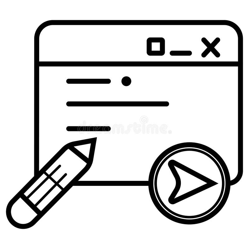 Write Blog Post Icon Vector Stock Illustration Illustration Of Logo Sign