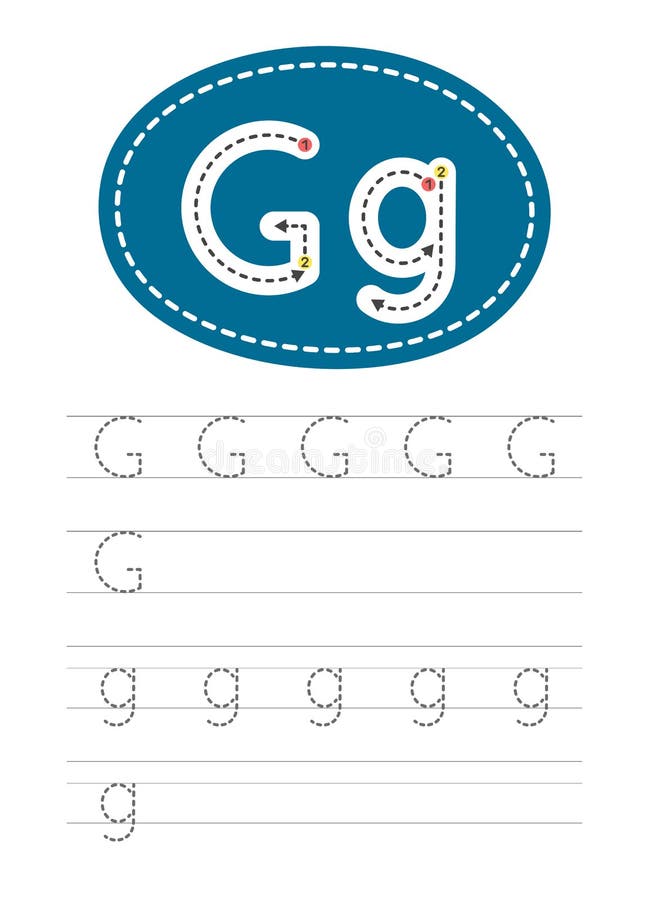 Write a letter G ang g stock vector. Illustration of develop - 163617715