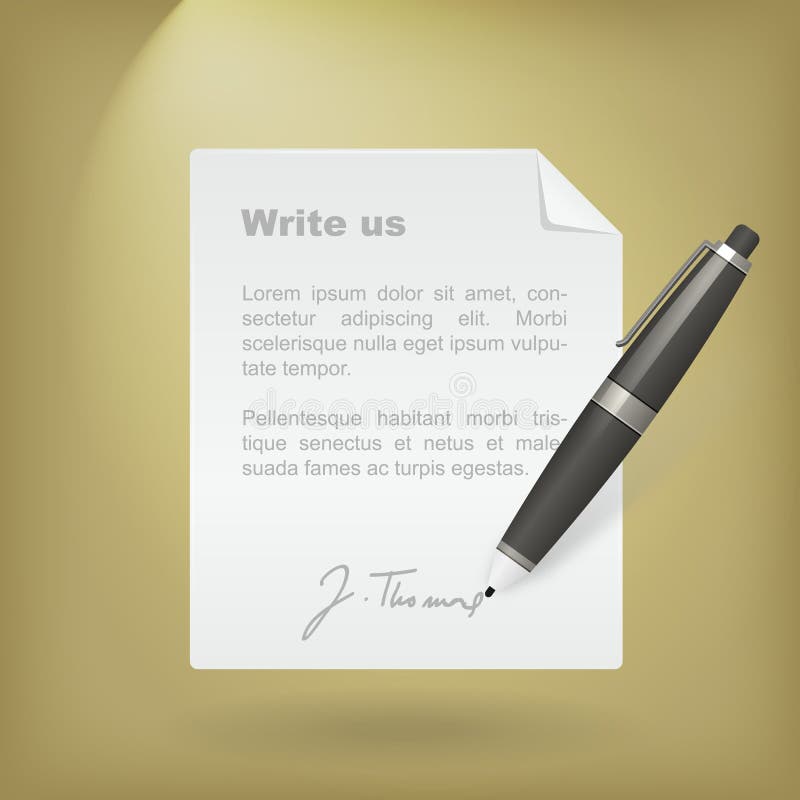 Write us stock vector. Illustration of icon, isolated - 28942795