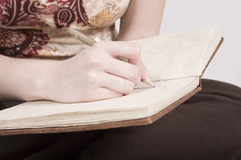 Pencil and Journal stock photo. Image of write, diary, guide 12036