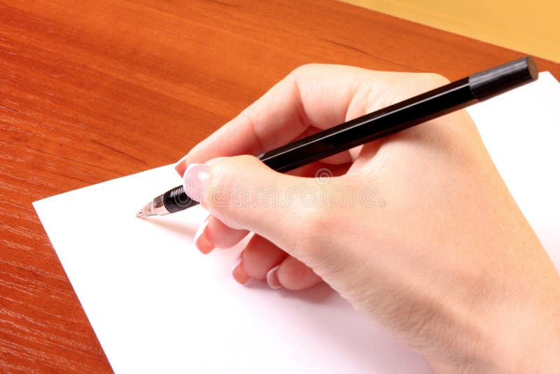 Writing on blank paper stock photo. Image of convention - 17358548