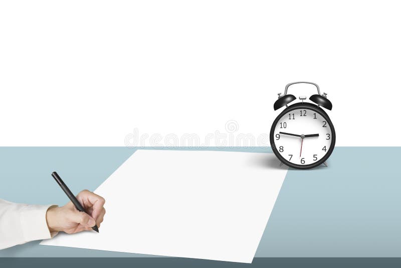 Writing on Blank Paper in White Stock Photo - Image of document