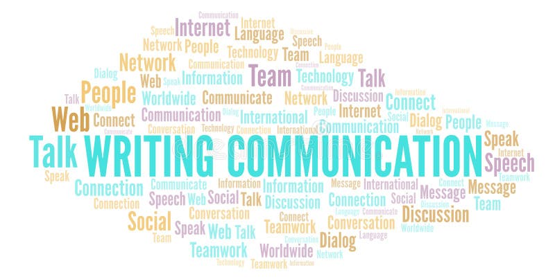Writing Communication word cloud. vector illustration