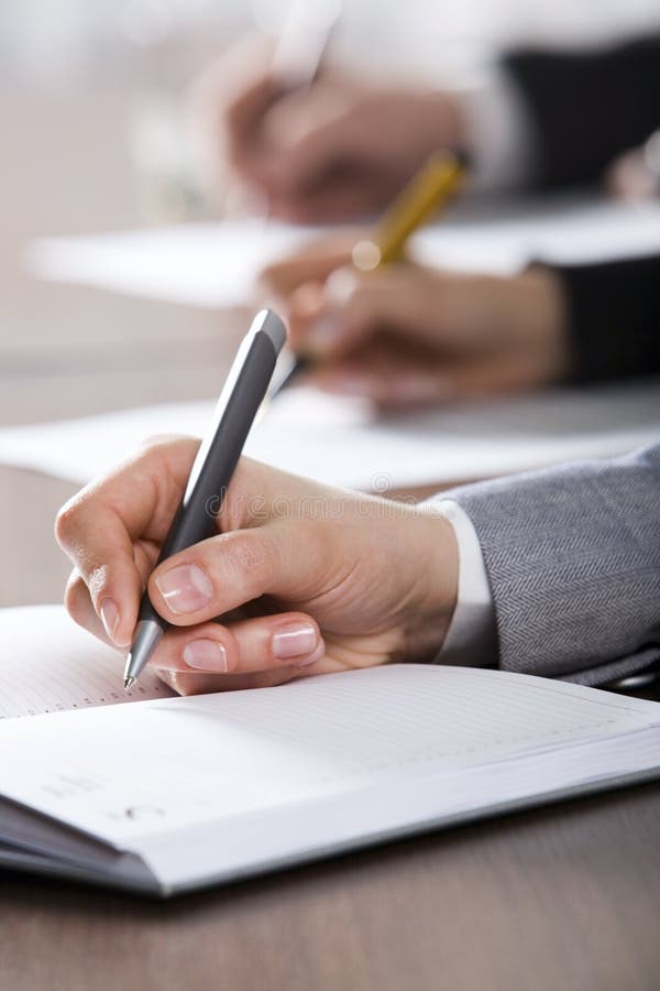 Journalist Writing Article in Cafe Stock Photo - Image of typing