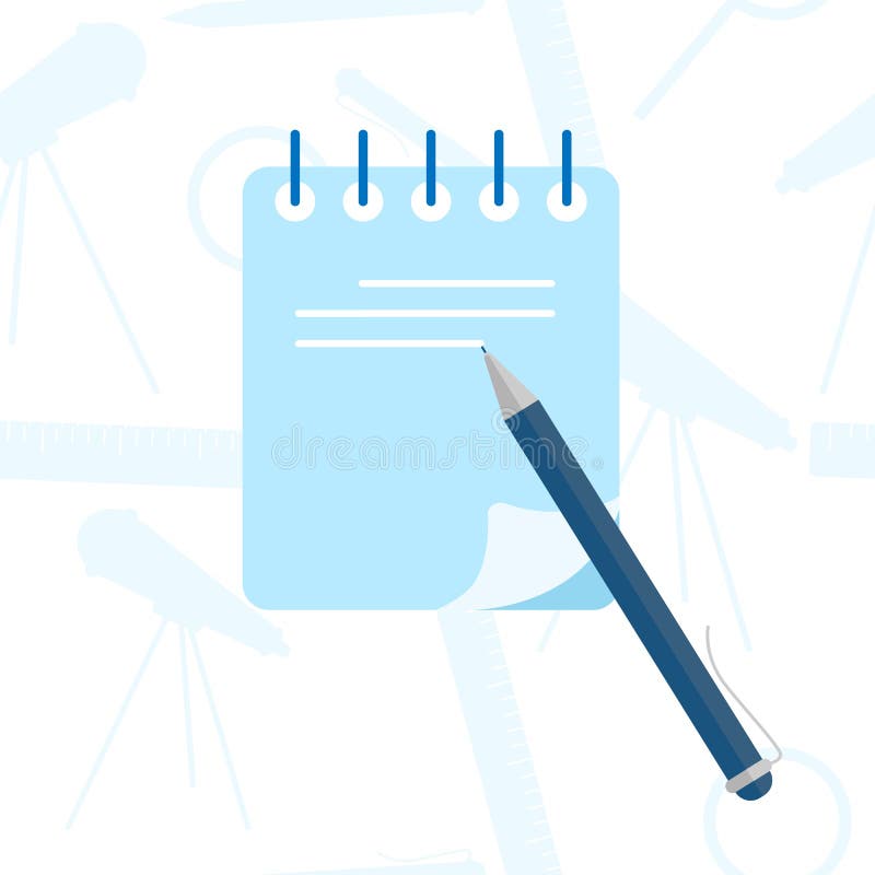 Writing diary concept. Planning day schedule in paper diary notebook vector illustration Writing diary concept. Planning day schedule in paper diary notebook vector illustration