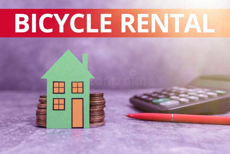 Writing displaying text Bicycle Rental. Business concept a business which rents out bikes to tourists or travellers. Text sign showing Bicycle Rental, Word for a business which rents out bikes to tourists or travellers Computing House Upgrade Budget, New Household Budgeting Ideas
