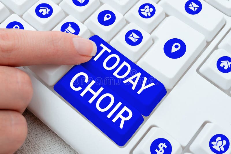Sign Displaying Choir. Concept Meaning a Group Organized To Perform