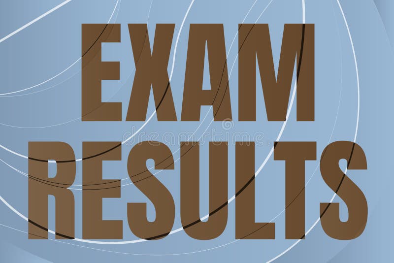 Conceptual display Exam Results. Business showcase An outcome of a formal test that shows knowledge or ability Line stock illustration