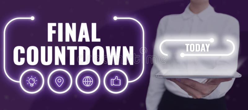 Writing displaying text Final CountdownLast moment of any work having no posibility of discusion. Business idea Last stock image