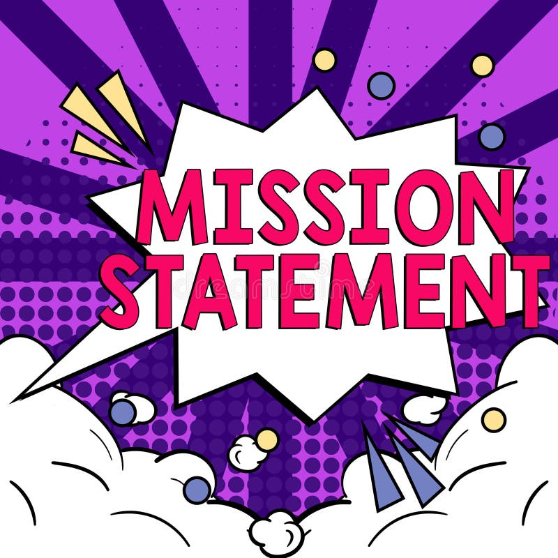 Writing Displaying Text Mission Statement. Concept Meaning Formal