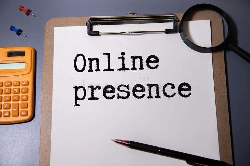Writing displaying text Online Presence. Concept meaning royalty free stock images