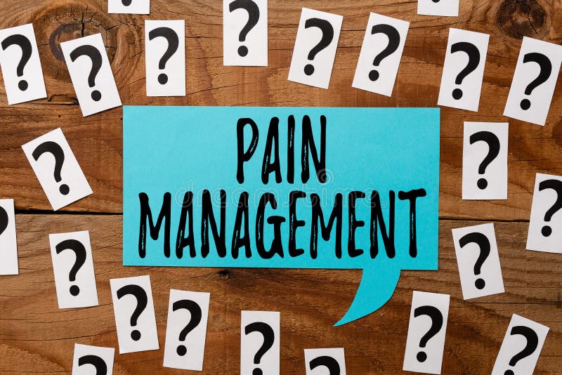 Writing displaying text Pain Management. Business idea a branch of medicine employing an interdisciplinary approach stock images