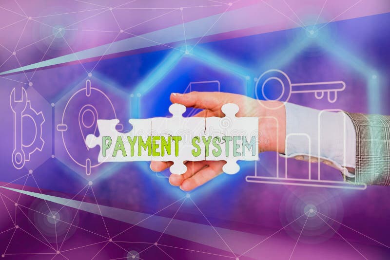 Writing displaying text Payment System. Conceptual photo Compensation Scheme Method used in paying goods and services royalty free stock photos
