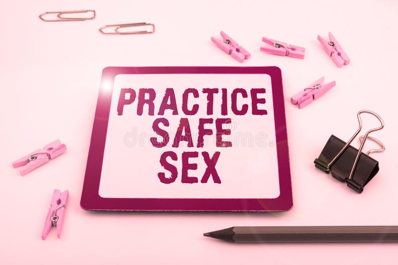 Writing Displaying Text Practice Safe Sex Word For Intercourse In Which Measures Are Taken To