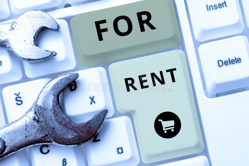Writing displaying text For Rent. Business approach when you make property available for purchasing temporarily royalty free stock photos