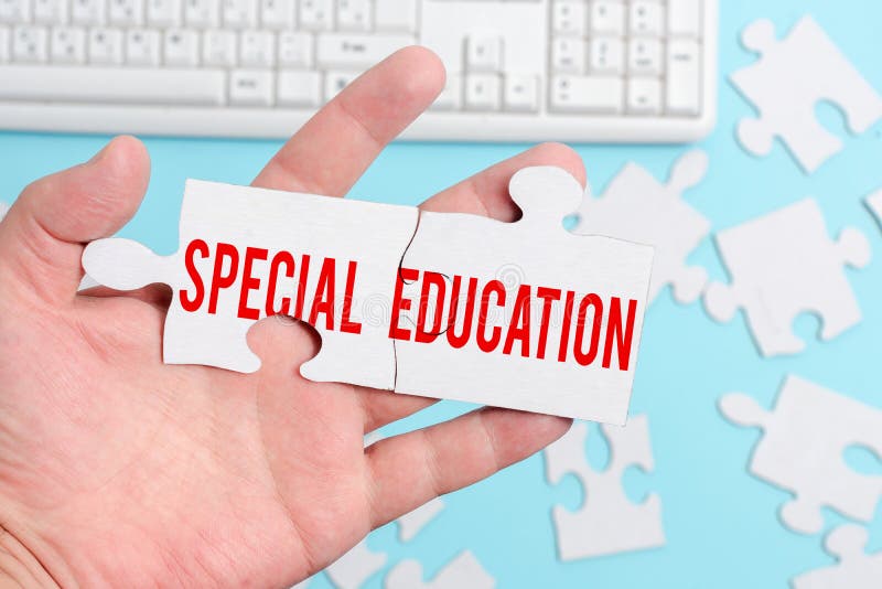Writing displaying text Special Education. Business concept form of learning given to students with mental challenges stock photo