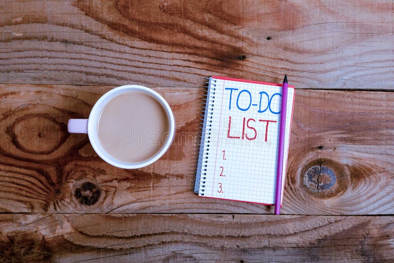 Writing displaying text To do List. Business idea a list of tasks to complete and organize according to priority Display royalty free stock image