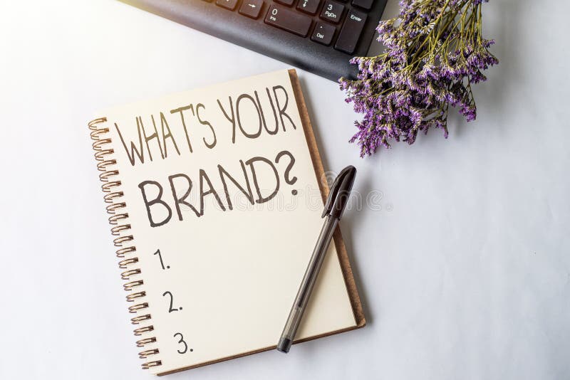Writing displaying text What S Your Brand Question. Internet Concept asking about product logo does or what you royalty free stock photography