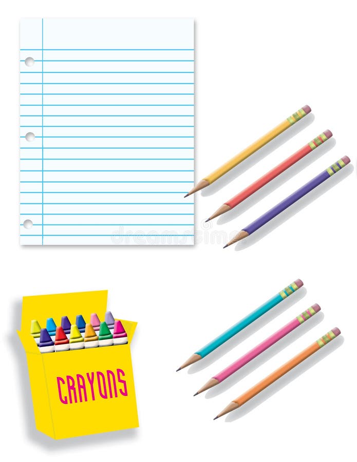 Writing and Drawing Supplies Stock Illustration Illustration of class