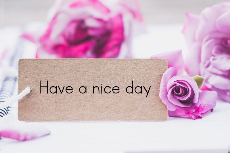 Writing Have a Nice Day on Card Stock Image - Image of successful, text ...