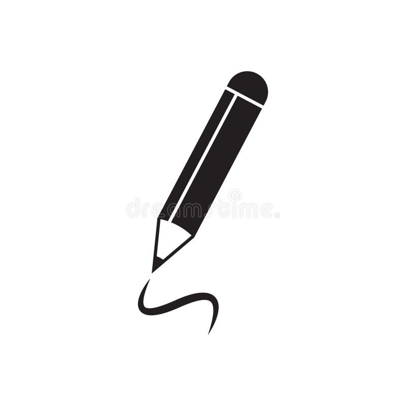 Writing icon vector in flat design. vector illustration