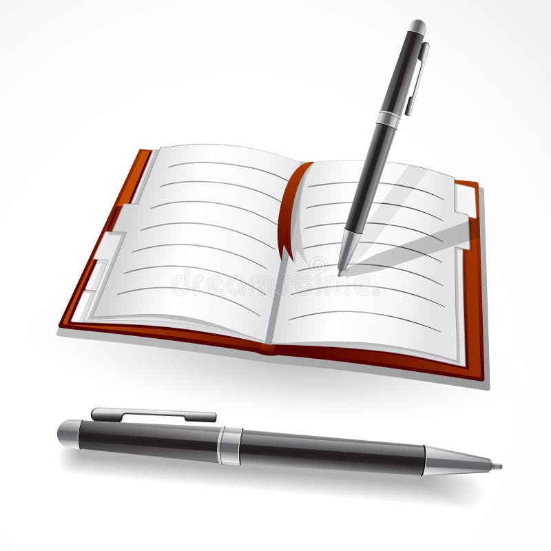Notebook And Pen Clipart