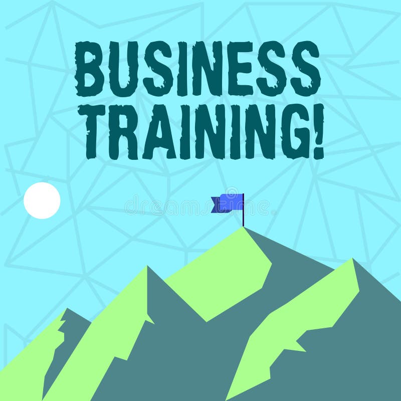 Writing note showing Business Training. Business photo showcasing increasing the knowledge and skills of the workforce stock illustration