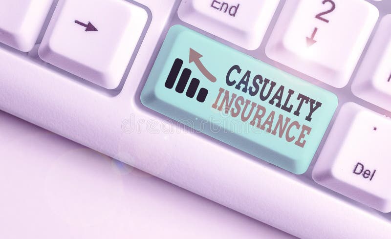 Writing note showing Casualty Insurance. Business concept for overage against loss of property or other liabilities. Writing note showing Casualty Insurance. Business concept for overage against loss of property or other liabilities