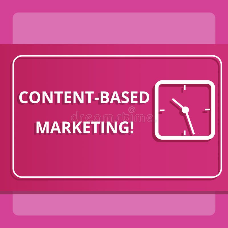 Writing Note Showing Content Based Marketing. Business Photo Showcasing Advertising Creating ...