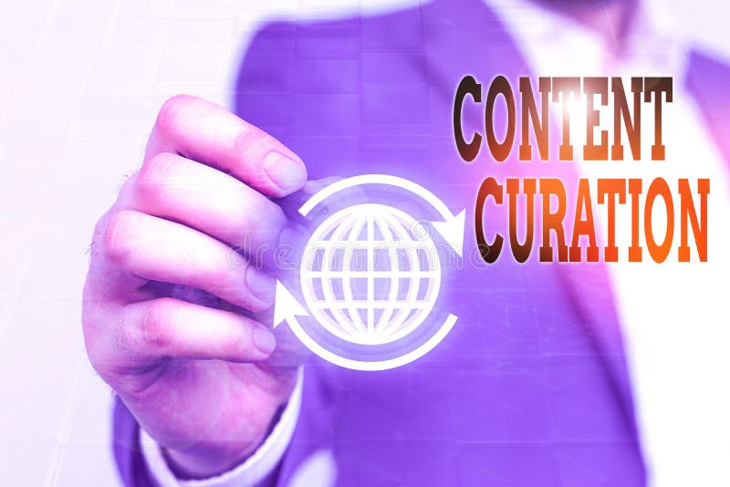 Writing Note Showing Content Curation. Business Photo Showcasing ...