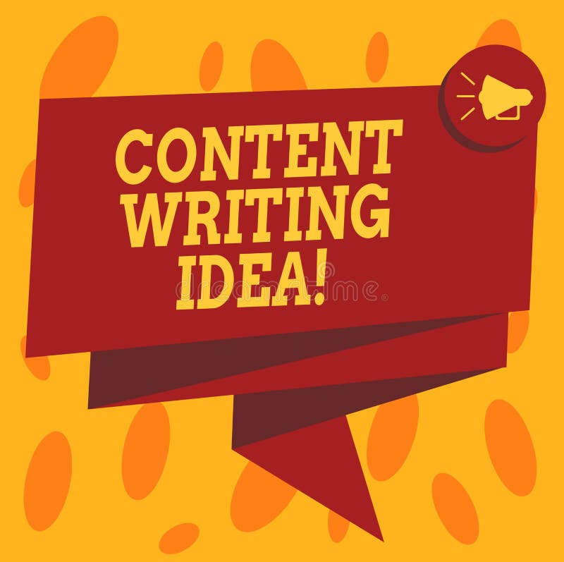 Writing note showing Content Writing Idea. Business photo showcasing Concepts on writing campaigns to promote product royalty free illustration