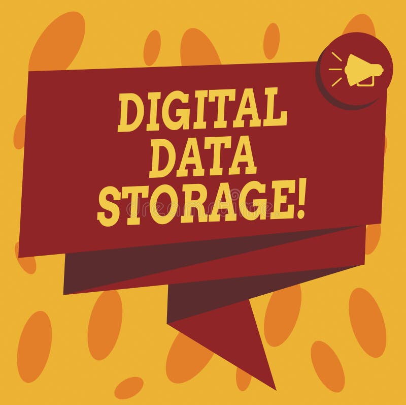 Writing Note Showing Digital Data Storage. Business Photo Showcasing