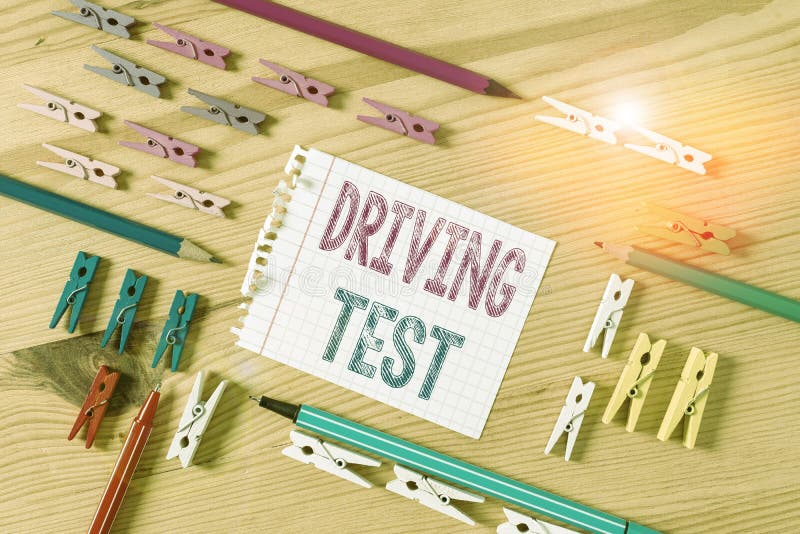 Writing Note Showing Driving Test. Business Photo Showcasing Procedure
