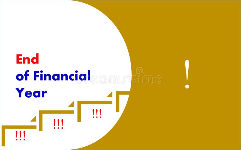 Writing note showing End of Financial Year. vector illustration