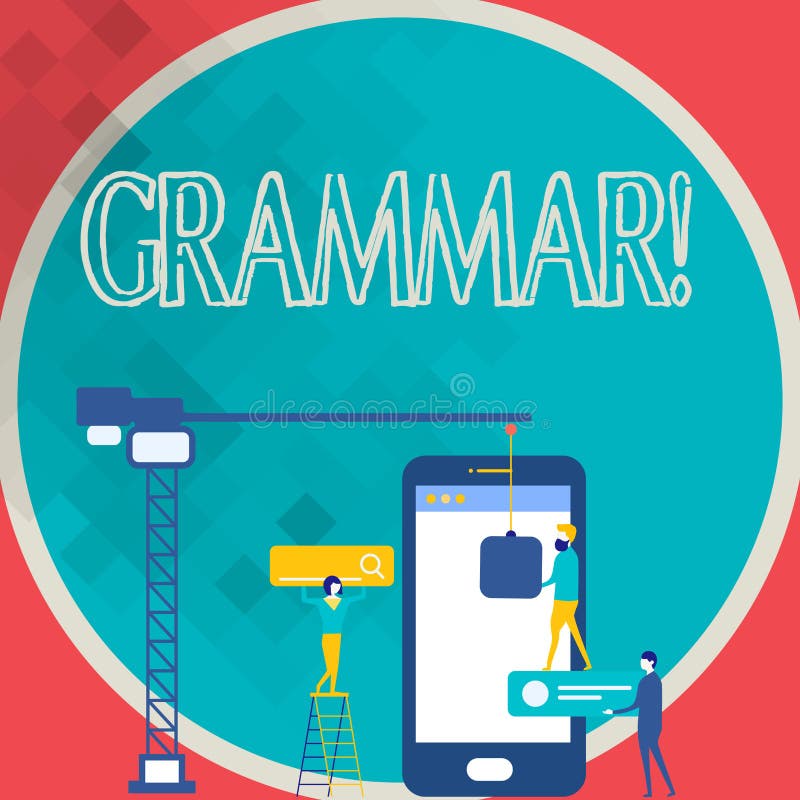 Writing note showing Grammar. Business photo showcasing System and Structure of a Language Writing Rules Staff Working stock illustration