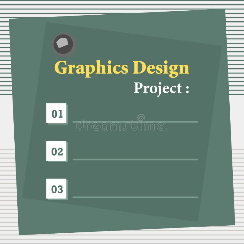 Writing note showing Graphics Design Project. Some example or factor about Graphics design. vector illustration