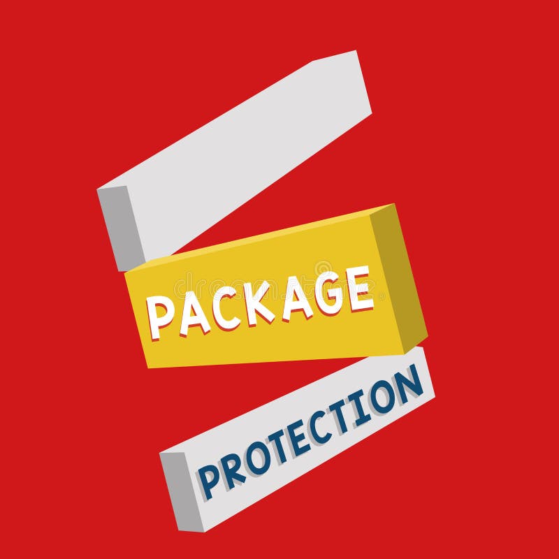 Writing Note Showing Package Protection. Business Photo Showcasing
