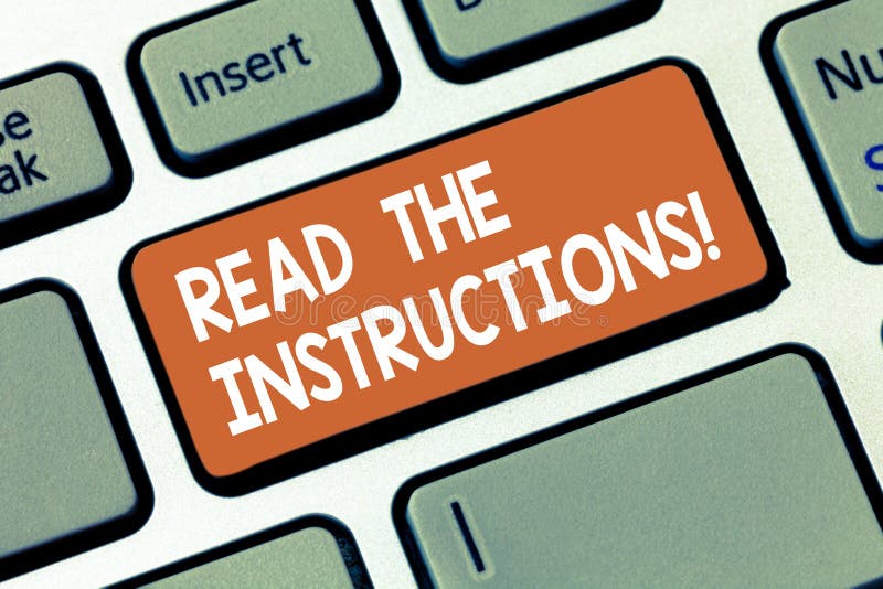 Read The Instructions And Do The Writing Task Writing Note Showing Read the Instructions. Business Photo Showcasing