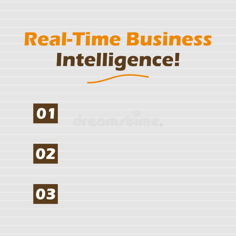 Writing note showing Real-Time Business Intelligence. Some example or factor about Real-Time Business Intelligence. royalty free illustration