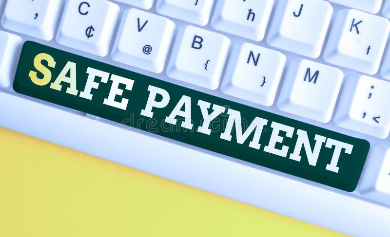 Writing Note Showing Safe Payment. Business Photo Showcasing Webpage ...