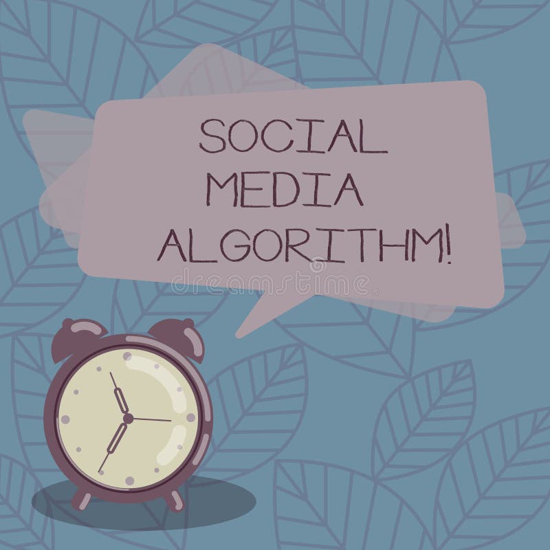 Writing note showing Social Media Algorithm. Business photo showcasing Sorting all post and show the most popular to royalty free illustration
