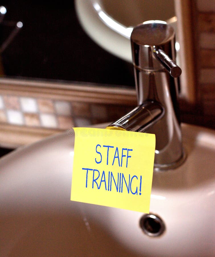 Writing Note Showing Staff Training. Business Photo Showcasing Learn
